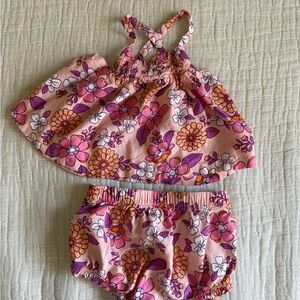 Cat & Jack Pink and Purple Matching Diaper Cover Set